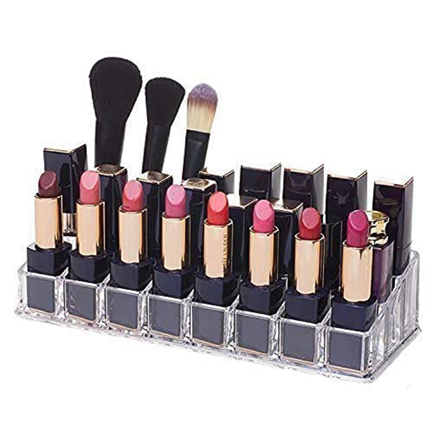 Acrylic Multi Purpose Lipstick Cosmetics Stand Display Holder 24 Section - Shivani Jaswal Acrylic Multi Purpose Lipstick Cosmetics Stand Display Holder 24 Section