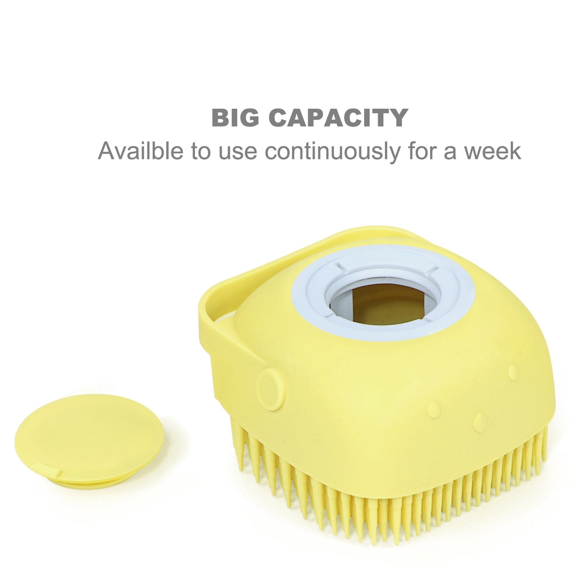 Silicone Massage Bath Body Brush Soft Bristle With Shampoo Dispenser - Shivani Jaswal Silicone Massage Bath Body Brush Soft Bristle With Shampoo Dispenser