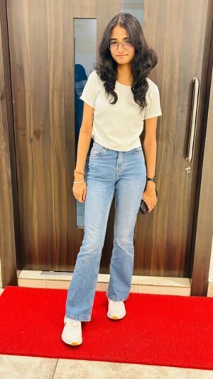 Miss Chase Women’s High Rise Wide Leg Stretchable Denim Jeans Casual Clean Look