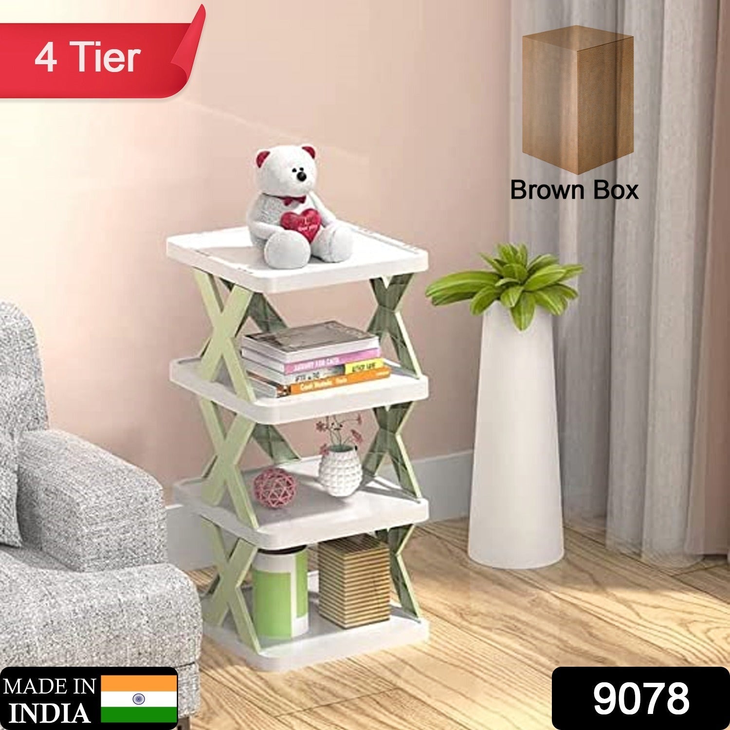 4 LAYER SHOES STAND, SHOE TOWER RACK SUIT FOR SMALL SPACES, CLOSET, SMALL ENTRYWAY, EASY ASSEMBLY AND STABLE IN STRUCTURE, CORNER STORAGE CABINET FOR SAVING SPACE - Shivani Jaswal 4 LAYER SHOES STAND, SHOE TOWER RACK SUIT FOR SMALL SPACES, CLOSET, SMALL ENTRYWAY, EASY ASSEMBLY AND STABLE IN STRUCTURE, CORNER STORAGE CABINET FOR SAVING SPACE