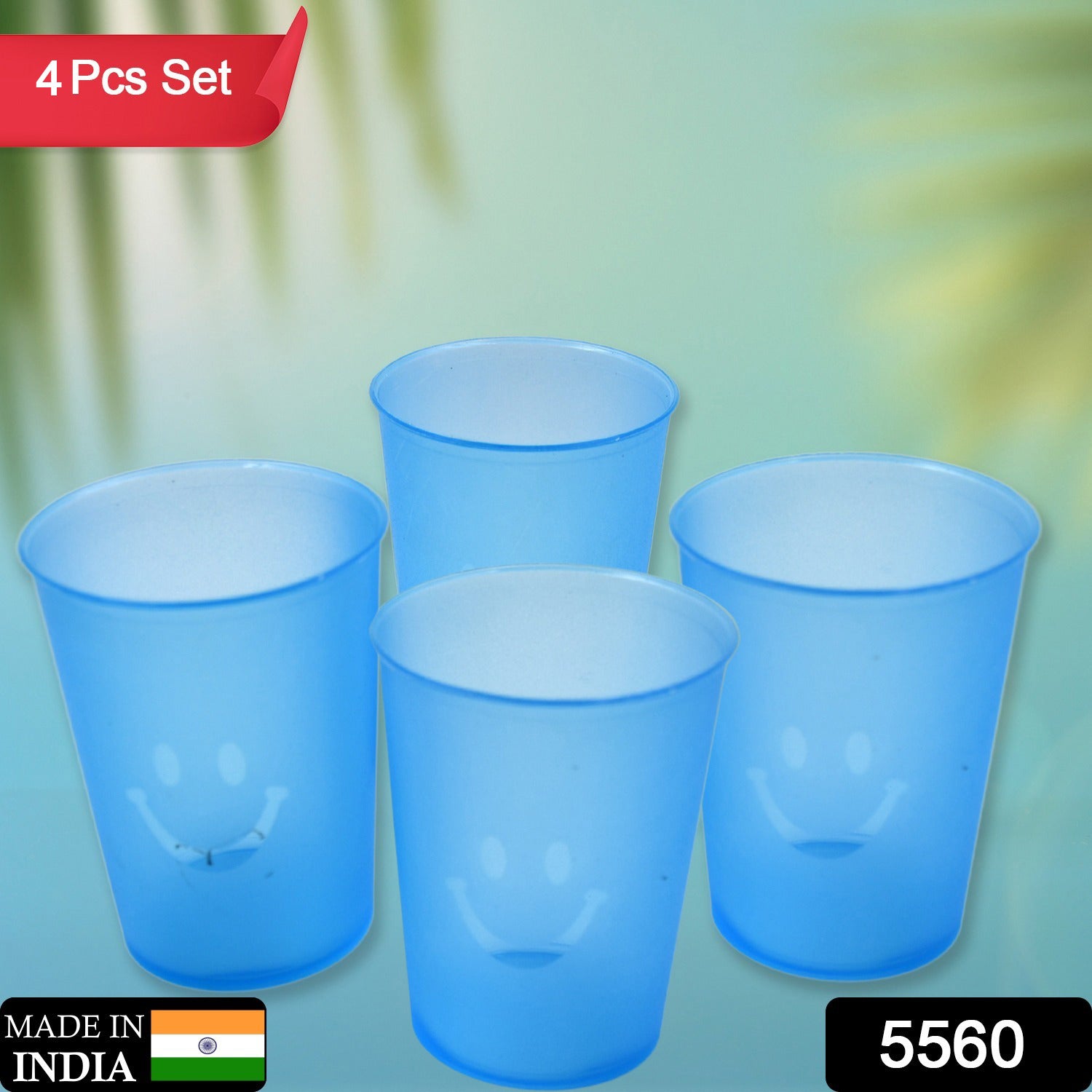 Reusable Plastic Drinking Tumblers - 4-Piece Transparent Water Cup Set for Kitchen & Dining - Shivani Jaswal Reusable Plastic Drinking Tumblers - 4-Piece Transparent Water Cup Set for Kitchen & Dining
