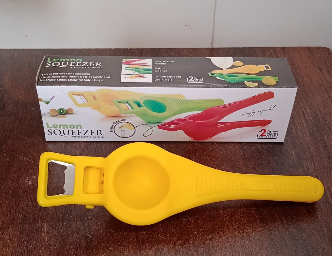 Kitchen 2 in 1 Unbreakable Lemon Squeezer and Bottle Opener (1 Pc) - Shivani Jaswal Kitchen 2 in 1 Unbreakable Lemon Squeezer and Bottle Opener (1 Pc)
