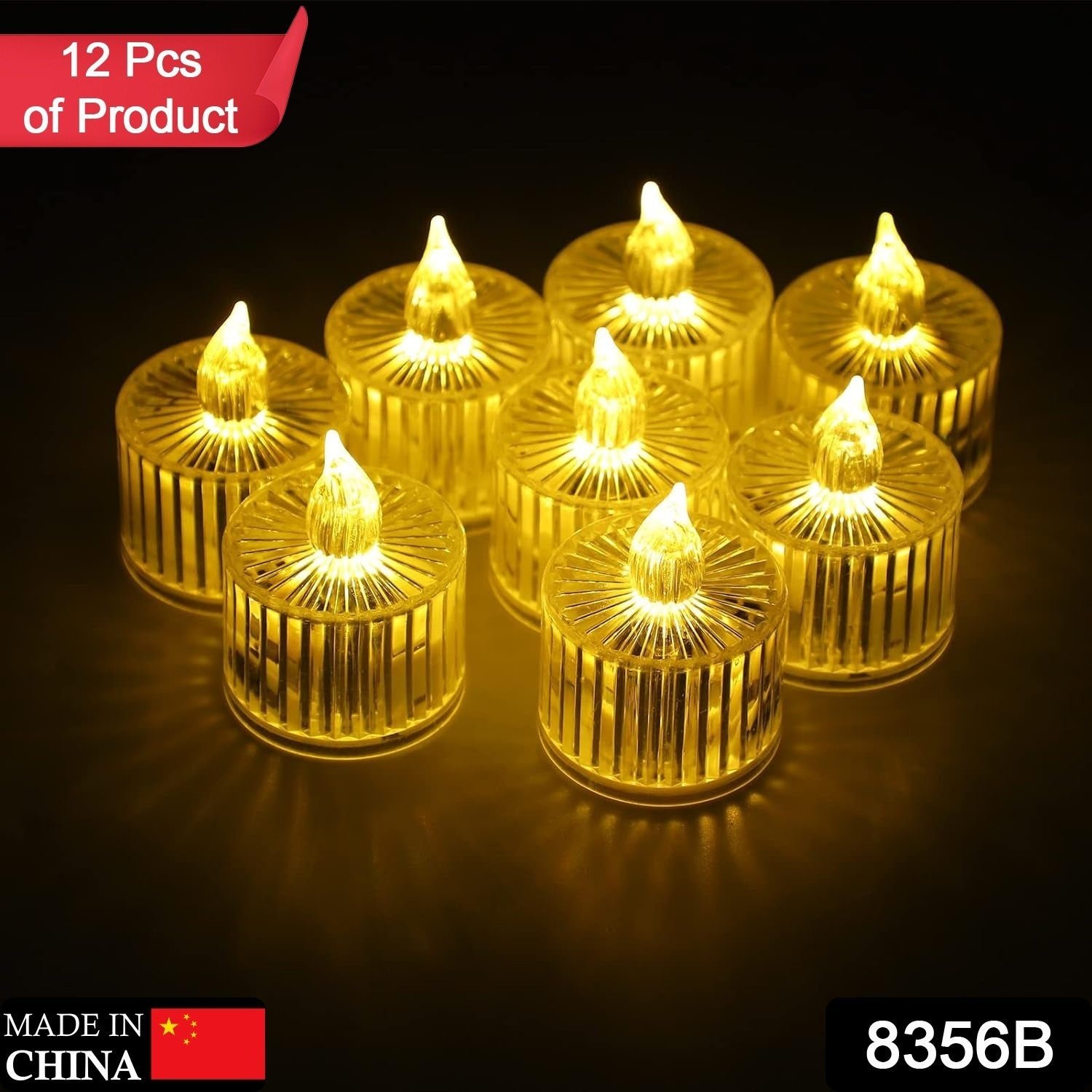 12 Pcs Flameless and Smokeless Decorative Acrylic Candles Transparent Led Tea Light Candle for Gifting, House, Diwali, Christmas, Festival, Events Decor Candles - Shivani Jaswal 12 Pcs Flameless and Smokeless Decorative Acrylic Candles Transparent Led Tea Light Candle for Gifting, House, Diwali, Christmas, Festival, Events Decor Candles
