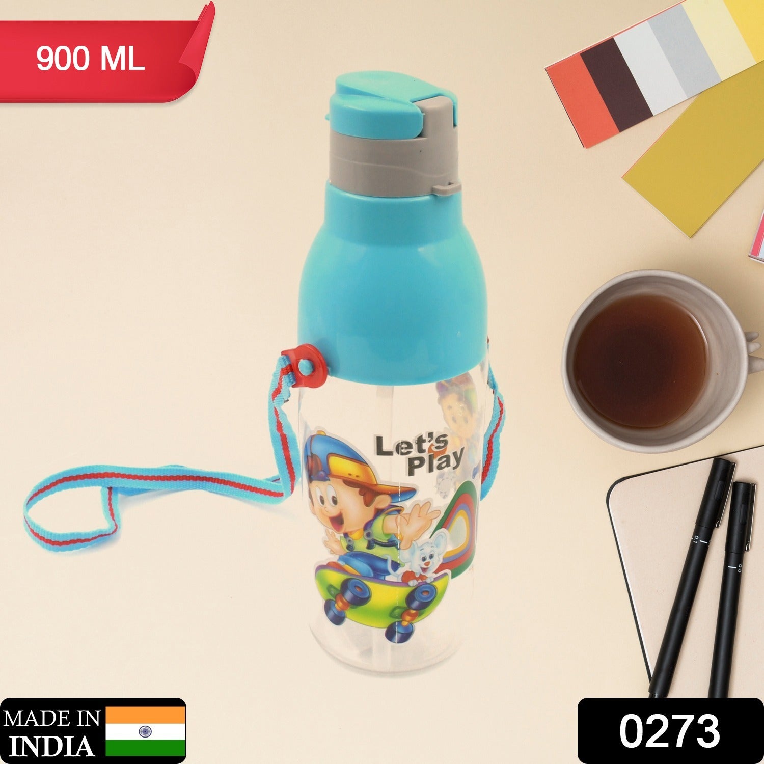 900ml Insulated Water Bottle with Dori & Straw: Leakproof, BPA-Free, Sports Bottle - Shivani Jaswal 900ml Insulated Water Bottle with Dori & Straw: Leakproof, BPA-Free, Sports Bottle