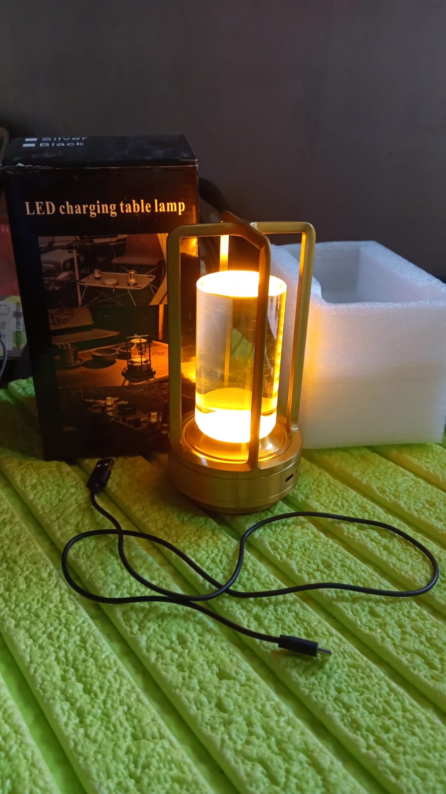 Crystal Lantern Lamp, Crystal Lantern Table Lamp, 3 Colors Rechargeable Cordless Led Lights for Restaurant / Bedroom Lights (1 Pc) - Shivani Jaswal Crystal Lantern Lamp, Crystal Lantern Table Lamp, 3 Colors Rechargeable Cordless Led Lights for Restaurant / Bedroom Lights (1 Pc)
