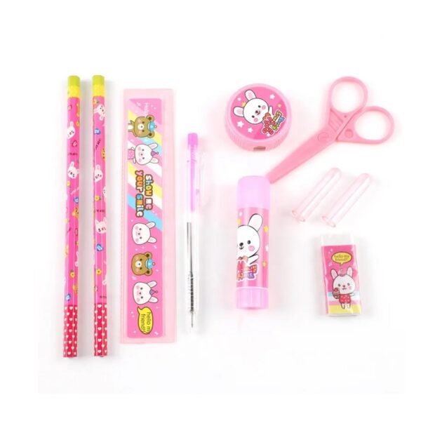 10-Pc Stationery Set for School, Office & Gifts with Pencil, Pen, Scissors