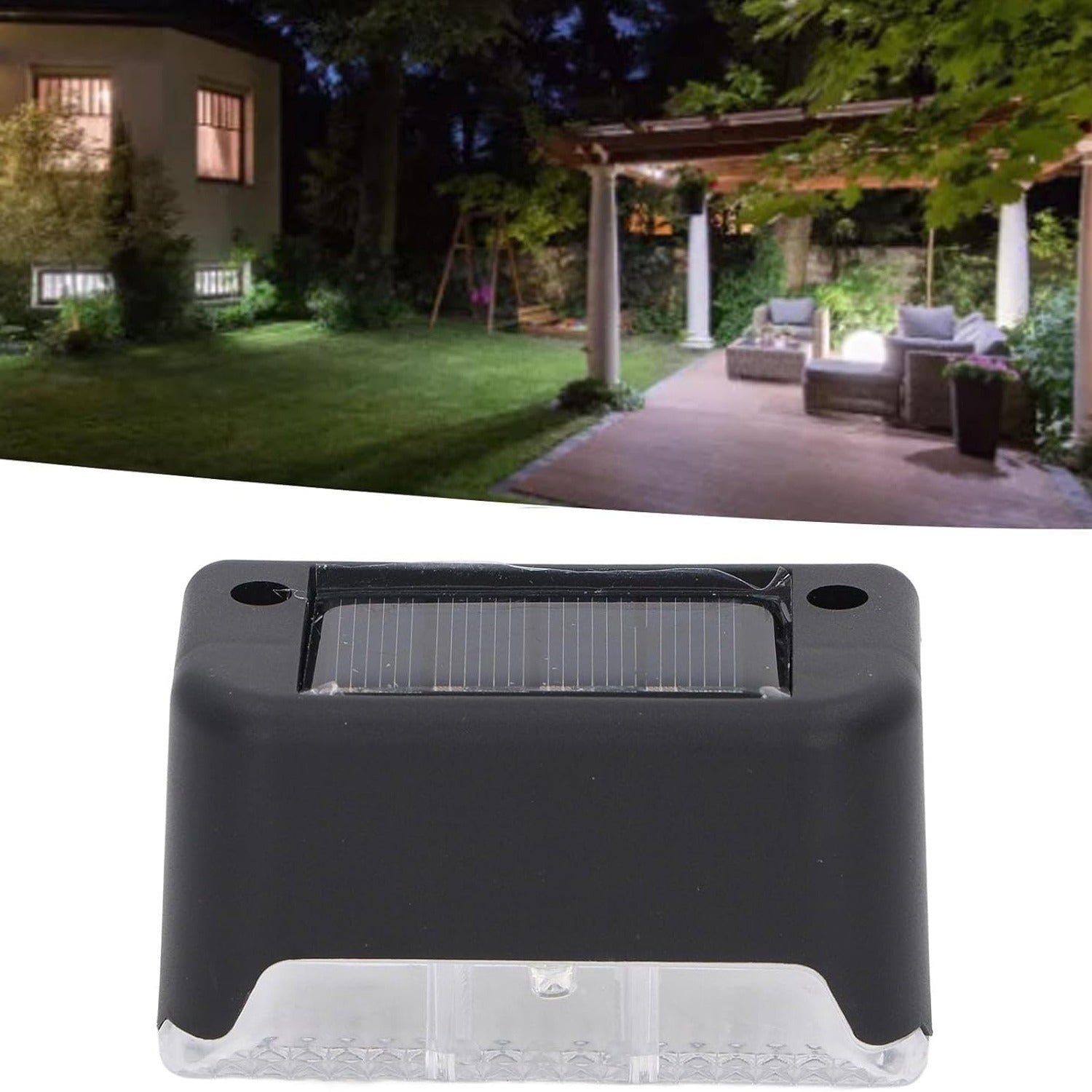 4-Piece Solar Waterproof Garden, Stair & Railing Lights - Shivani Jaswal 4-Piece Solar Waterproof Garden, Stair & Railing Lights