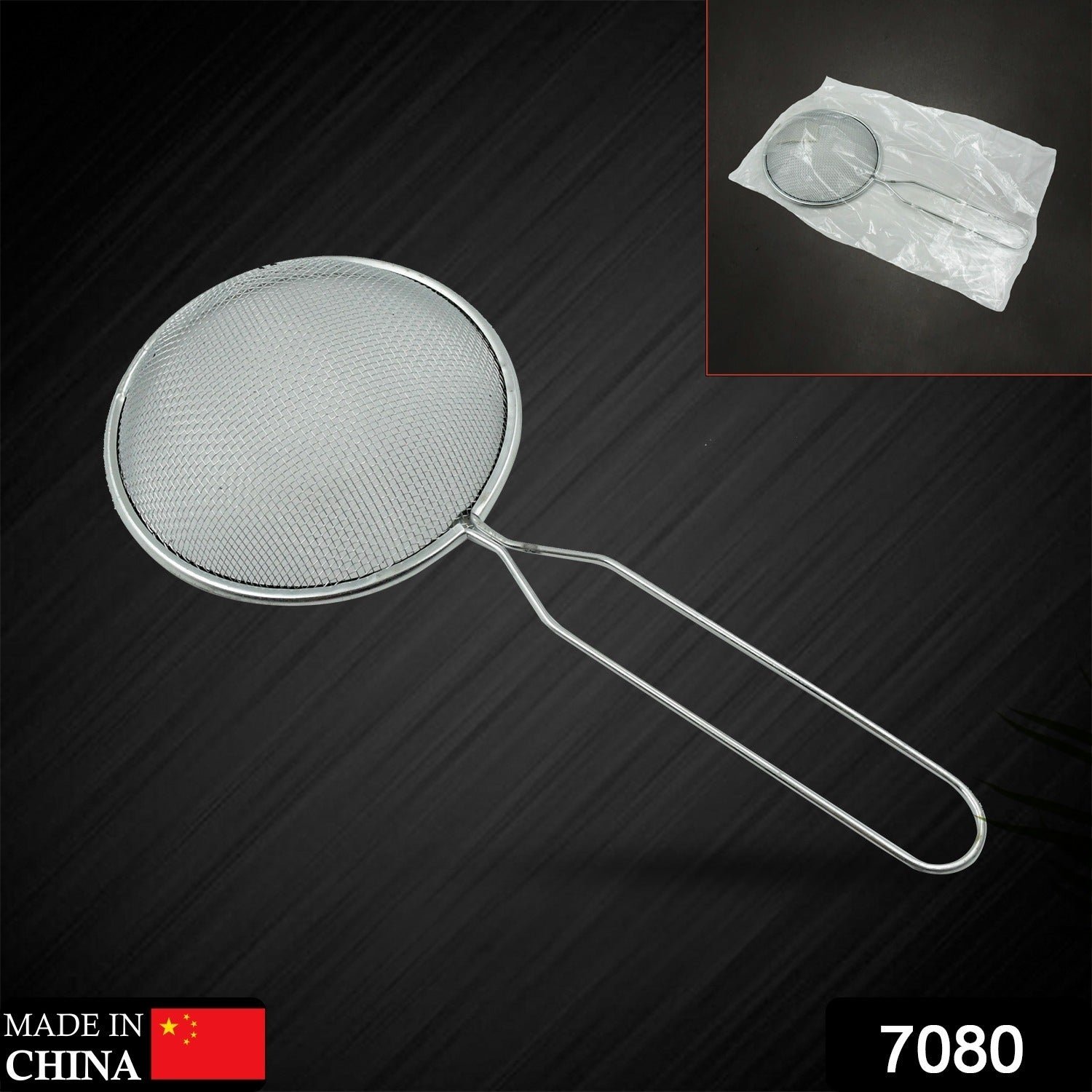 Mesh Strainer With Handle Stainless Steel Oil Strainer Ladle for Hot Pot Soup Home (1 Pc ) - Shivani Jaswal Mesh Strainer With Handle Stainless Steel Oil Strainer Ladle for Hot Pot Soup Home (1 Pc )