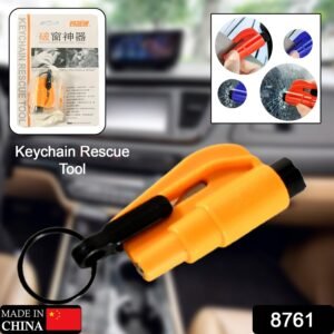 2-in-1 Emergency Safety Cutter â€“ Keychain Tool for Glass Breaking & Seatbelt Cutting, Portable & Handy