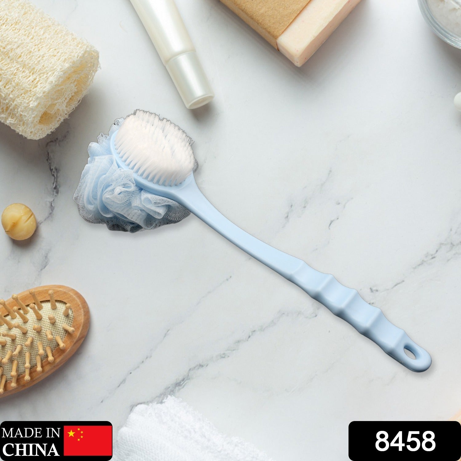 Long Handle Shower Puff Pouf Sponge Exfoliating Mesh Brush Scrubber,Bath Loofah Bath Scrubber for Body Shower Loofah Brushes, Body Bath Brush for Women and Men, Bathroom Shower Accessories (Mix 1 Pc) - Shivani Jaswal Long Handle Shower Puff Pouf Sponge Exfoliating Mesh Brush Scrubber,Bath Loofah Bath Scrubber for Body Shower Loofah Brushes, Body Bath Brush for Women and Men, Bathroom Shower Accessories (Mix 1 Pc)