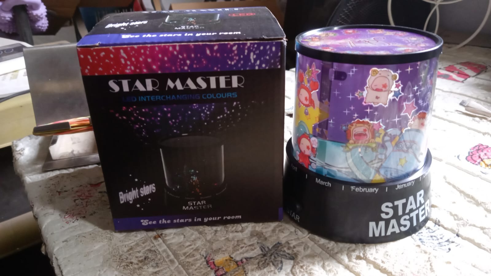 LED Projector Night Light – 3 Battery Lamps with Rotating Music, Ideal for Kids & Home Decor (1 Pc, Battery Not Included) - Shivani Jaswal LED Projector Night Light – 3 Battery Lamps with Rotating Music, Ideal for Kids & Home Decor (1 Pc, Battery Not Included)