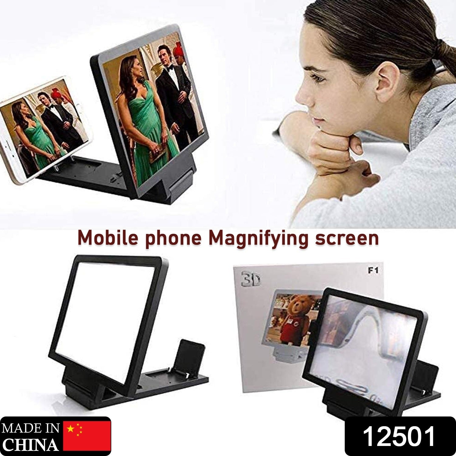 3D Phone Screen Magnifier Video Screen Amplifier Expander Holder Bracket for Mobile Phone Screen Zoom Display (1 Pc) - Shivani Jaswal 3D Phone Screen Magnifier Video Screen Amplifier Expander Holder Bracket for Mobile Phone Screen Zoom Display (1 Pc)