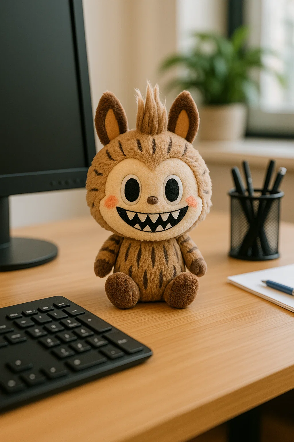 Labubu Plush Toys featuring vibrant colors and intricate designs, perfect for home décor or as a playful addition to workspaces.