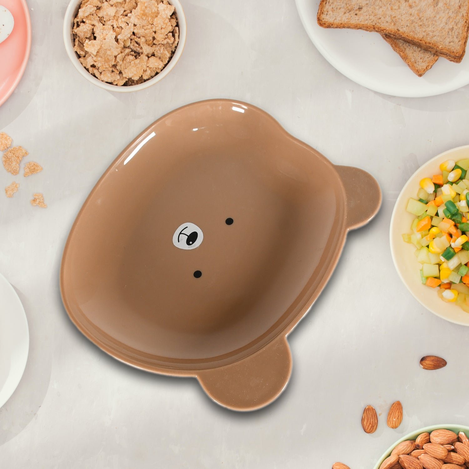 Durable Food Serving Plate, Bear Shaped Plate Cartoon Snack Plates For Serving Fruits & Desserts (1 Pc) - Shivani Jaswal Durable Food Serving Plate, Bear Shaped Plate Cartoon Snack Plates For Serving Fruits & Desserts (1 Pc)