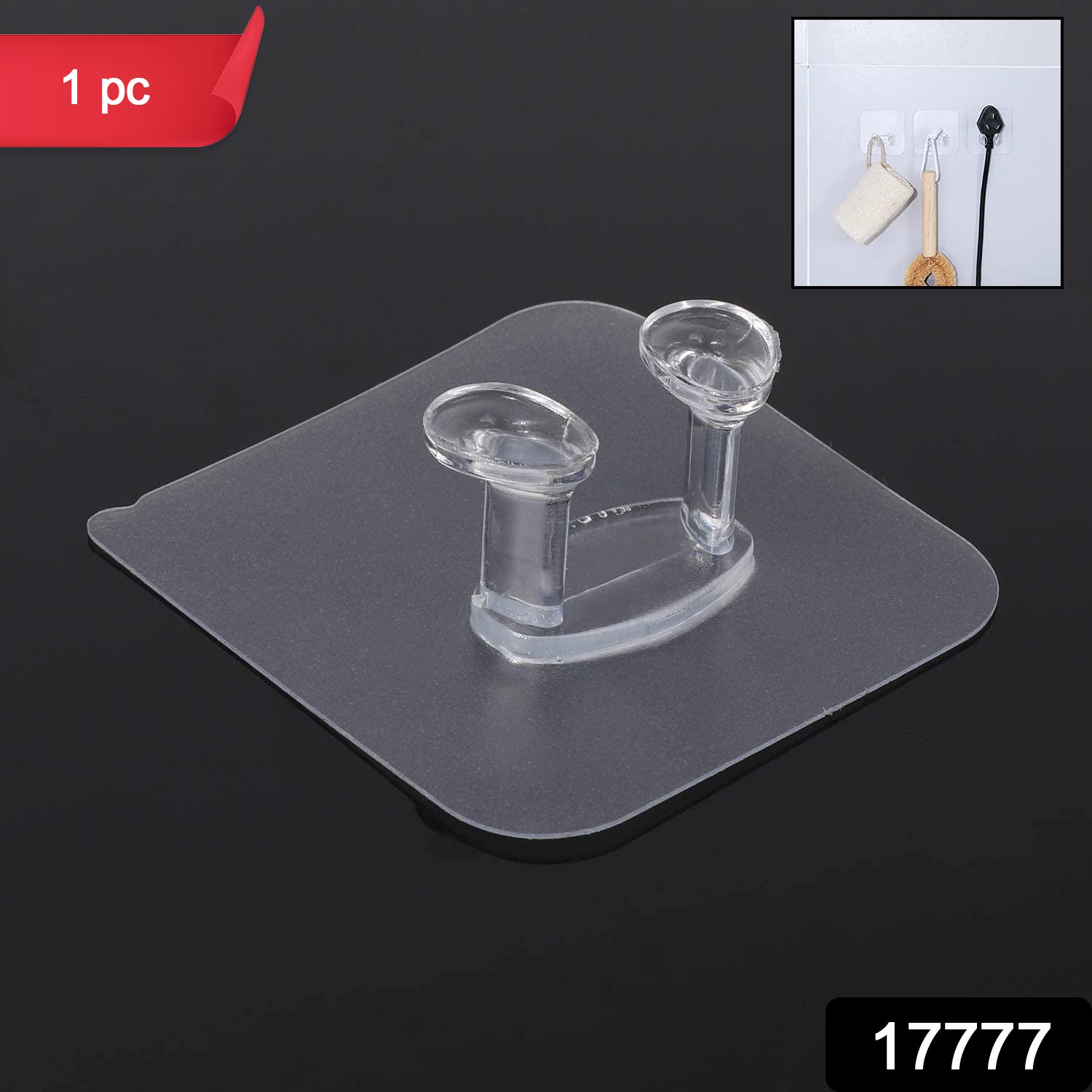 Transparent Self-Adhesive Wall Hook – Drill-Free, Waterproof & Oil-Proof for Toothbrush, Socket (1 Pc) - Shivani Jaswal Transparent Self-Adhesive Wall Hook – Drill-Free, Waterproof & Oil-Proof for Toothbrush, Socket (1 Pc)