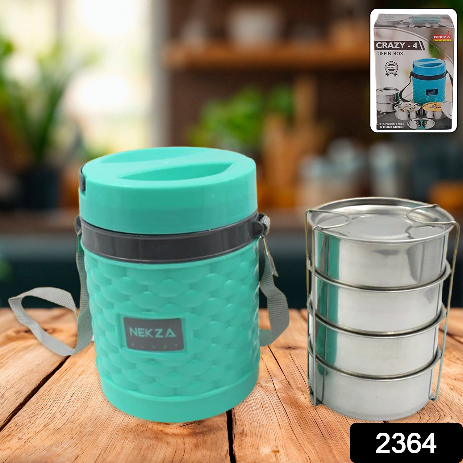Double Wall Insulated Tiffin with Handle (1 Pc): Stackable, Hot Food Container - Shivani Jaswal Double Wall Insulated Tiffin with Handle (1 Pc): Stackable, Hot Food Container
