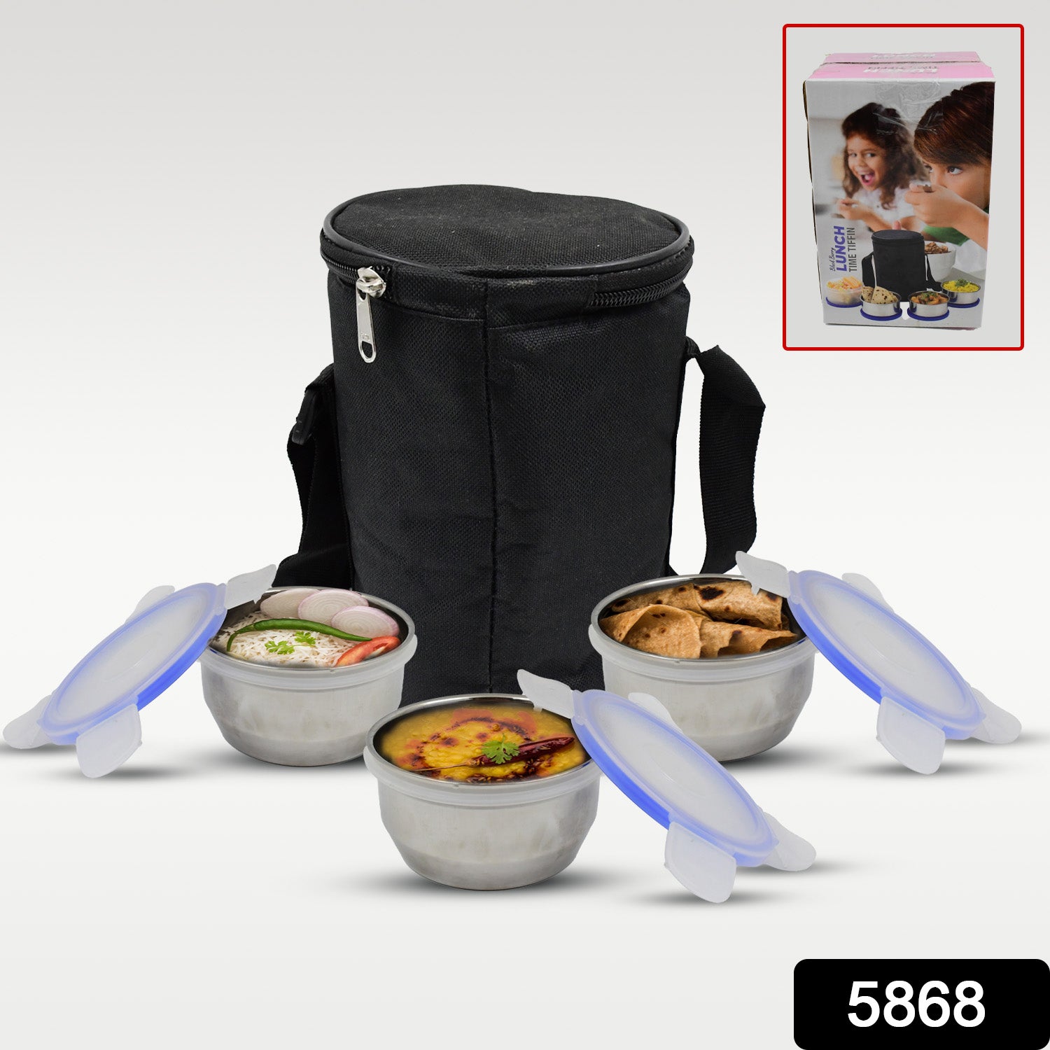 Stainless Steel Lunch Box - Multi-Compartment Airtight Container for Office, School & Travel - Shivani Jaswal Stainless Steel Lunch Box - Multi-Compartment Airtight Container for Office, School & Travel