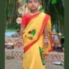 Kids Cotton Saree Set in Yellow – Fashadil Traditional Outfit for 3–4 Years Girls