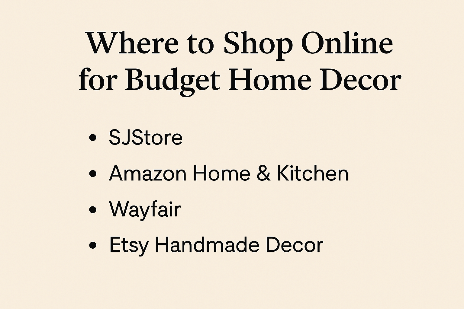 Where to Shop Online for Budget Home Decor